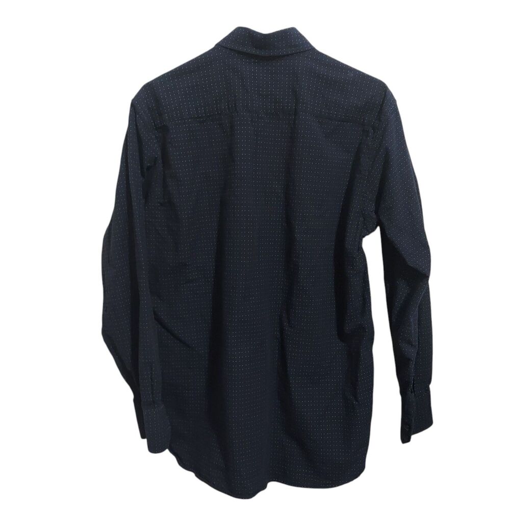 Austin Reed English Fit Men's Shirt Black Dotted and Stiped inside Size L - Picture 2 of 3